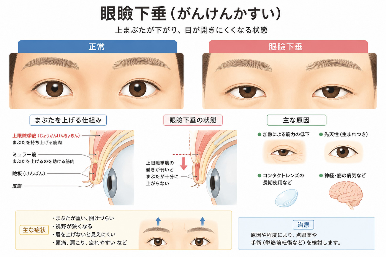 眼瞼下垂（がんけんかすい）